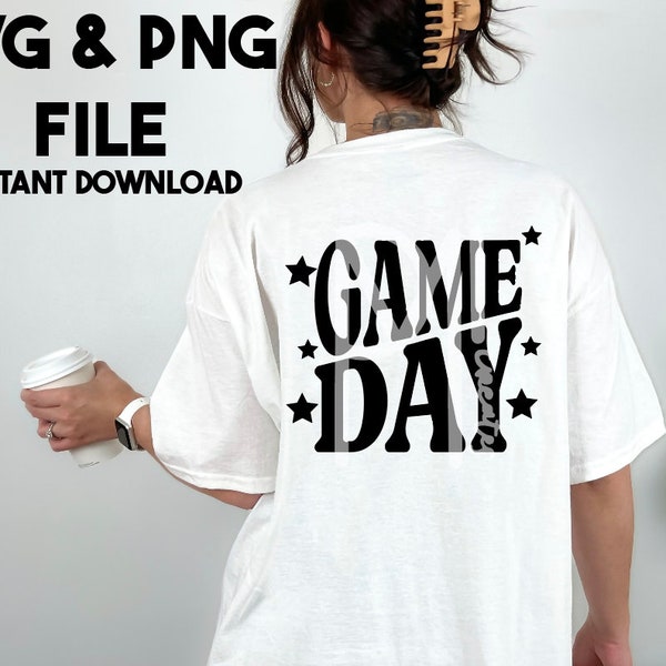 Game Day Svg with stars, Game Day shirt, Game Day Png, Game Day, Football Shirt, Basketball Shirt, Svg, Png