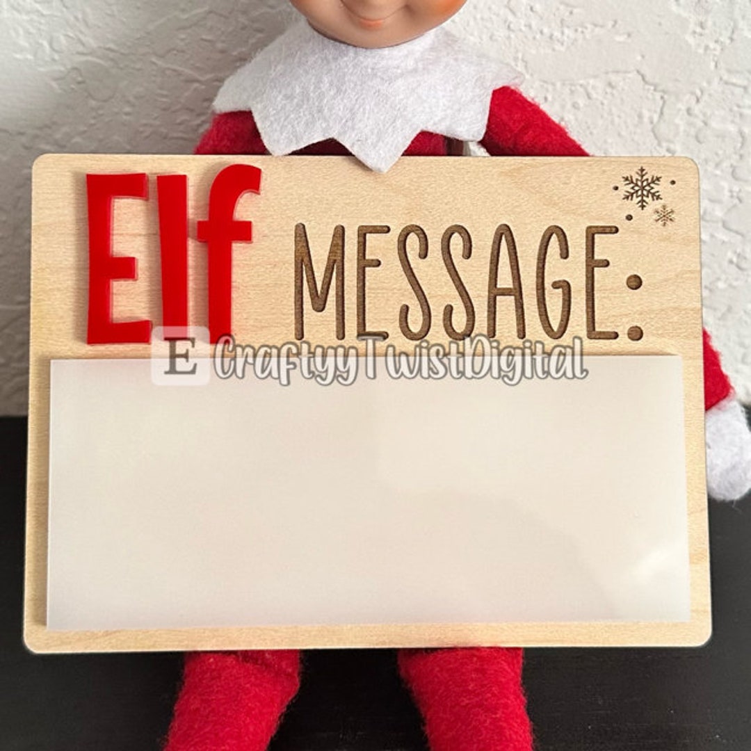 Elf Messages Sign for Elf Back Elf Dry Erase Board Etsy