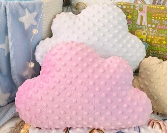 Minky Bubble Cloud Pillow, Cloud Cushion, Cloud Shape, Cloud Decor, Girls Decor, Baby Pillow, Nordic Decor, Nursery Pillow, Home Decor