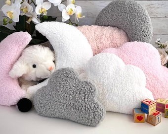 Sherpa Cloud Pillow: Nursery Decor, Boucle Cloud Cushion