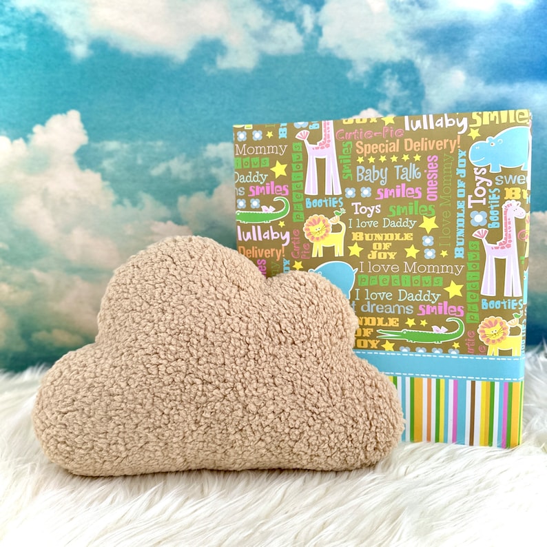 Sherpa Cloud Pillow, Sherpa Cloud, Cloud Cushion, Cloud Shape, Cloud Decor, Girls Decor, Nordic Decor, Nursery Pillow, Neutral Nursery Decor Tan