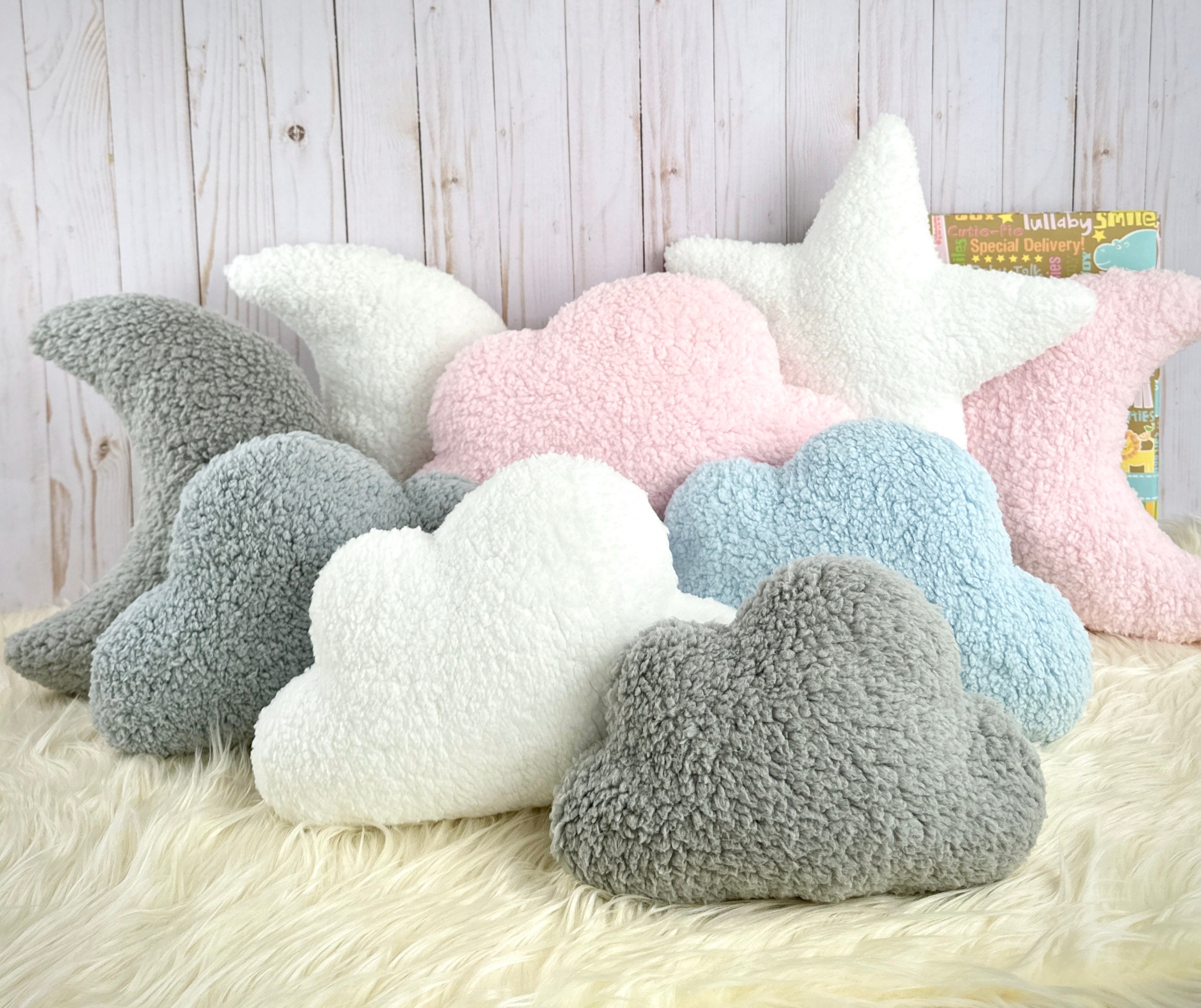 Cloud Pillow, Sherpa Cloud, Cloud Cushion, Cloud Shape, Cloud Decor, Girls  Decor, Baby Pillow, Nordic Decor, Nursery Pillow, Boucle Cloud 