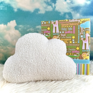 Sherpa Cloud Pillow, Sherpa Cloud, Cloud Cushion, Cloud Shape, Cloud Decor, Girls Decor, Nordic Decor, Nursery Pillow, Neutral Nursery Decor Ivory