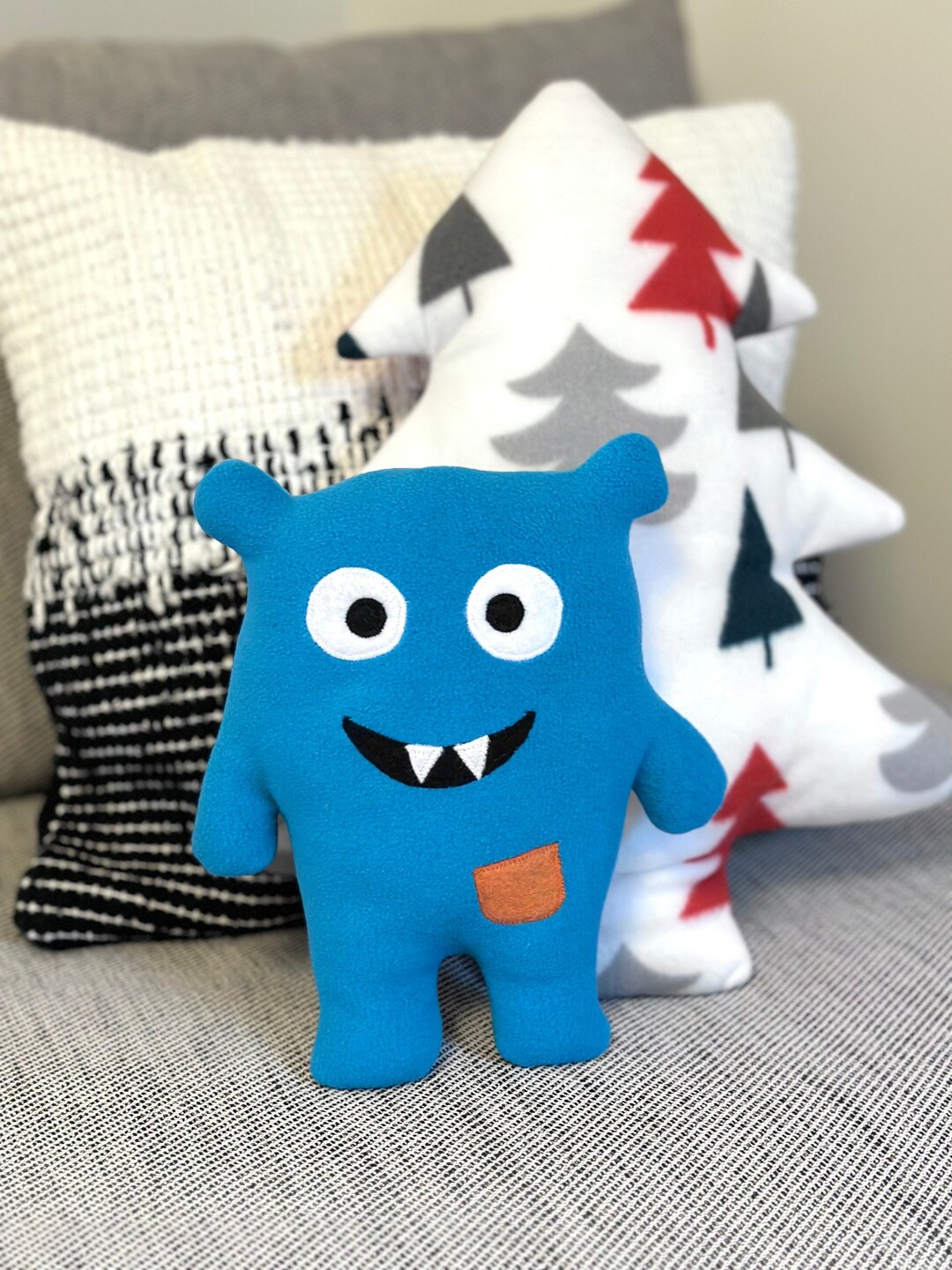 My Mini Monster Plush Monster Stuff Toy Cute Monster Blue Etsy