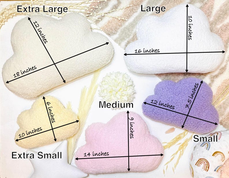 Sherpa Cloud Pillow, Sherpa Cloud, Cloud Cushion, Cloud Shape, Cloud Decor, Girls Decor, Nordic Decor, Nursery Pillow, Neutral Nursery Decor image 6