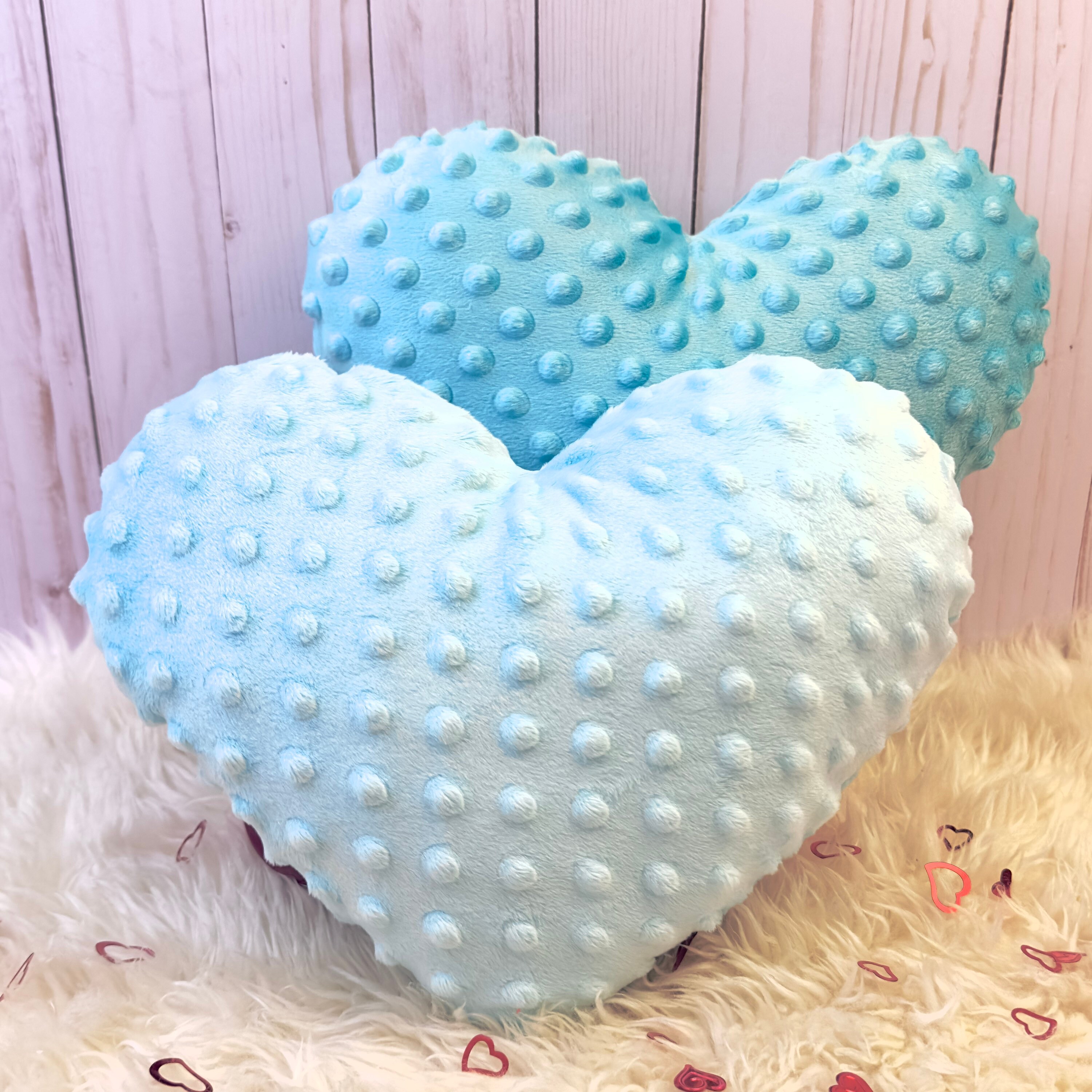 Blue heart pillow hotsell