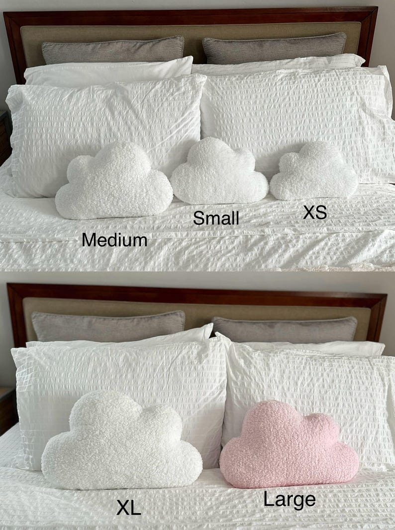 Sherpa Cloud Pillow, Sherpa Cloud, Cloud Cushion, Cloud Shape, Cloud Decor, Girls Decor, Nordic Decor, Nursery Pillow, Neutral Nursery Decor image 7