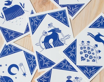 Set de 6 postales TILE DOG