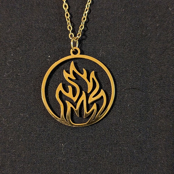 Circle Flame Necklace