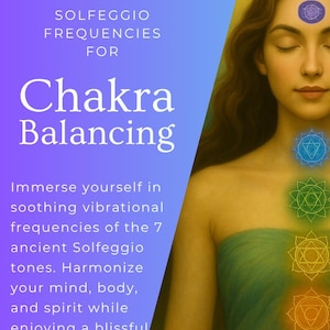 Solfeggio Frequency Chakra Stickers |  Balance Your Energy Centers | Imprinted with Custom Frequency Playlists (Set of 5) ©