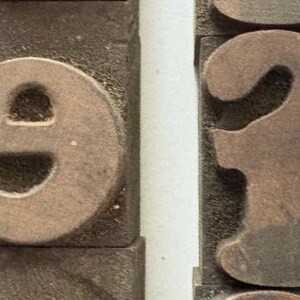 VINTAGE Wood Letterpress Blocks: 1" Rustic Lowercase Wide Type Font - Personalized Gifts - Creative Art Projects image 6