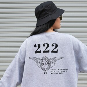 Angel Number Sweatshirt 222 Angel Number Angel Numbers Angel Number Shirt Angel Number Clothes Alignment Sweater Positive Sweatshirt