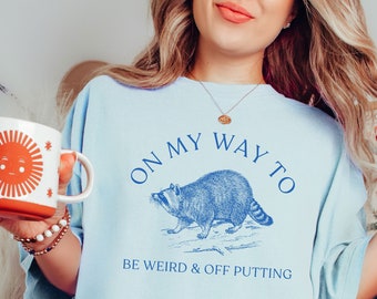 Funny Raccoon Shirt Ironic Shirt Trash Panda Meme Shirt Gen Z Raccoon Lover Cute Raccoon Sarcastic Shirt Raccoon Tshirt Pop Culture Gifts