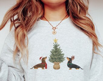 Dachshund Christmas Sweatshirt Wiener Dog Gifts Christmas Dog Shirt Dachshund Mom Shirt Dog Owner Gift Dachshund Gift Christmas Crewneck