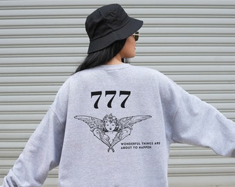 Angel Number Sweatshirt 777 Angel Number Angel Numbers Angel Number Shirt Angel Number Clothes Alignment Sweater Positive Sweatshirt