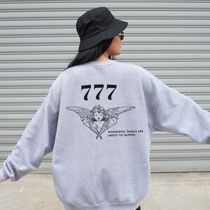 Angel Number Sweatshirt 777 Angel Number Angel Numbers Angel Number Shirt Angel Number Clothes Alignment Sweater Positive Sweatshirt