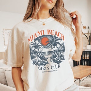 Miami Beach Bachelorette Comfort Colors Shirts Bridesmaids Proposal Gifts Miami Girls Trip Shirts Trendy Bach Shirt Florida Bachelorette