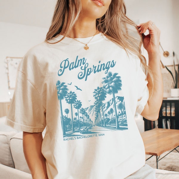 Palm Springs Bachelorette Comfort Colors Shirts Palm Springs Before the Rings Bridesmaids Proposal Gifts Girls Trip Shirts Trendy Bach Shirt