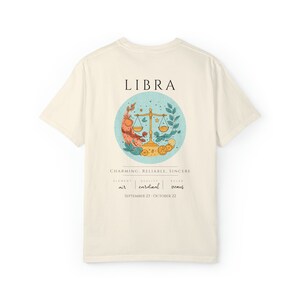 Libra Tshirt Libra Shirt Zodiac Gift Zodiac Sign Gift Astrology Shirt Libra Zodiac Graphic Tee Comfort Colors Shirt Libra Birthday Gift image 7