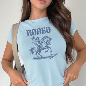 Vintage Rodeo Baby Tee Baby Tee Country Western Graphic Tee Cowgirl Shirt Country Concert Tshirt 90s Baby Tee Cowboy Shirt Retro Cowgirl Tee