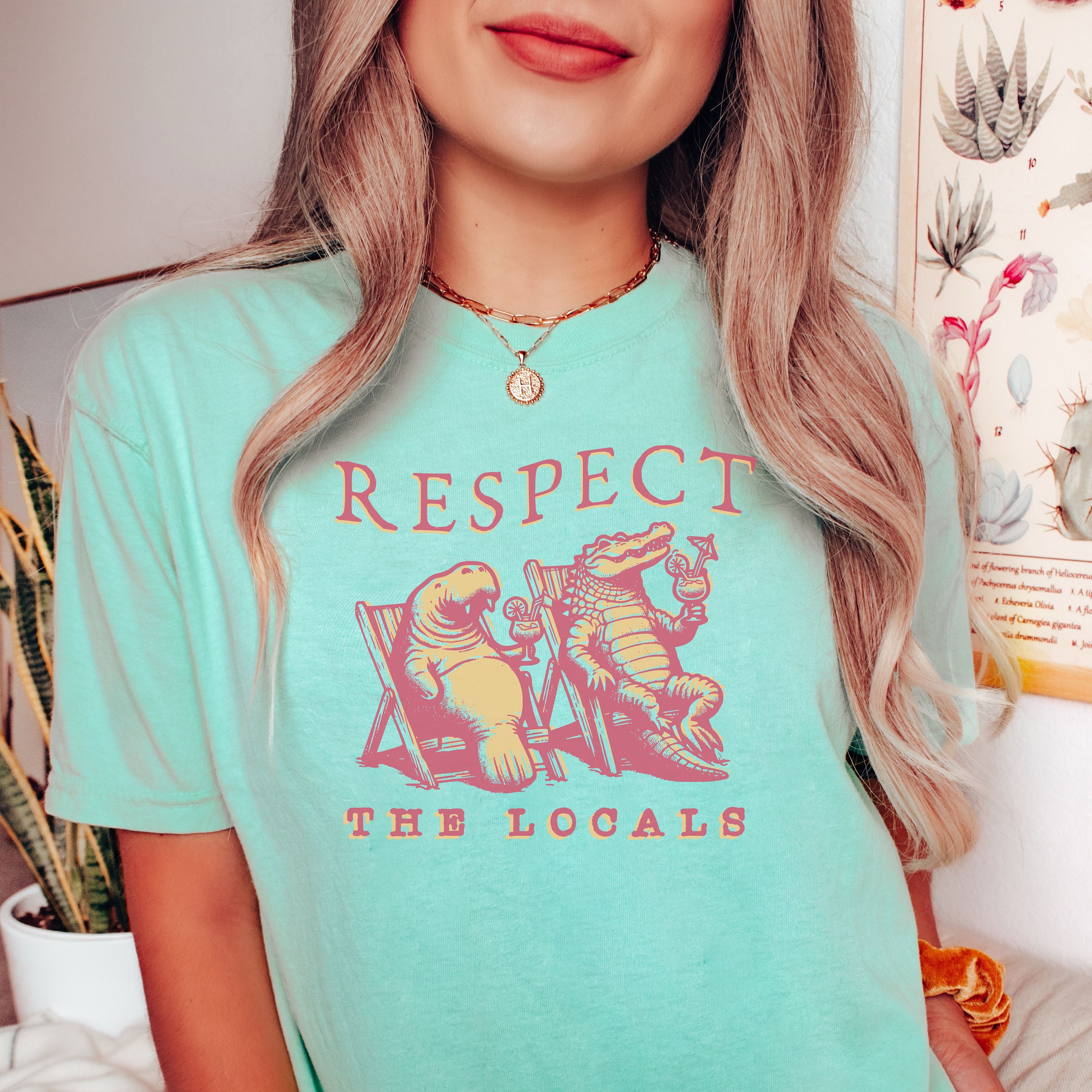 Manatee Shirt Respect the Locals Shirt Coconut Girl Shirt Save the