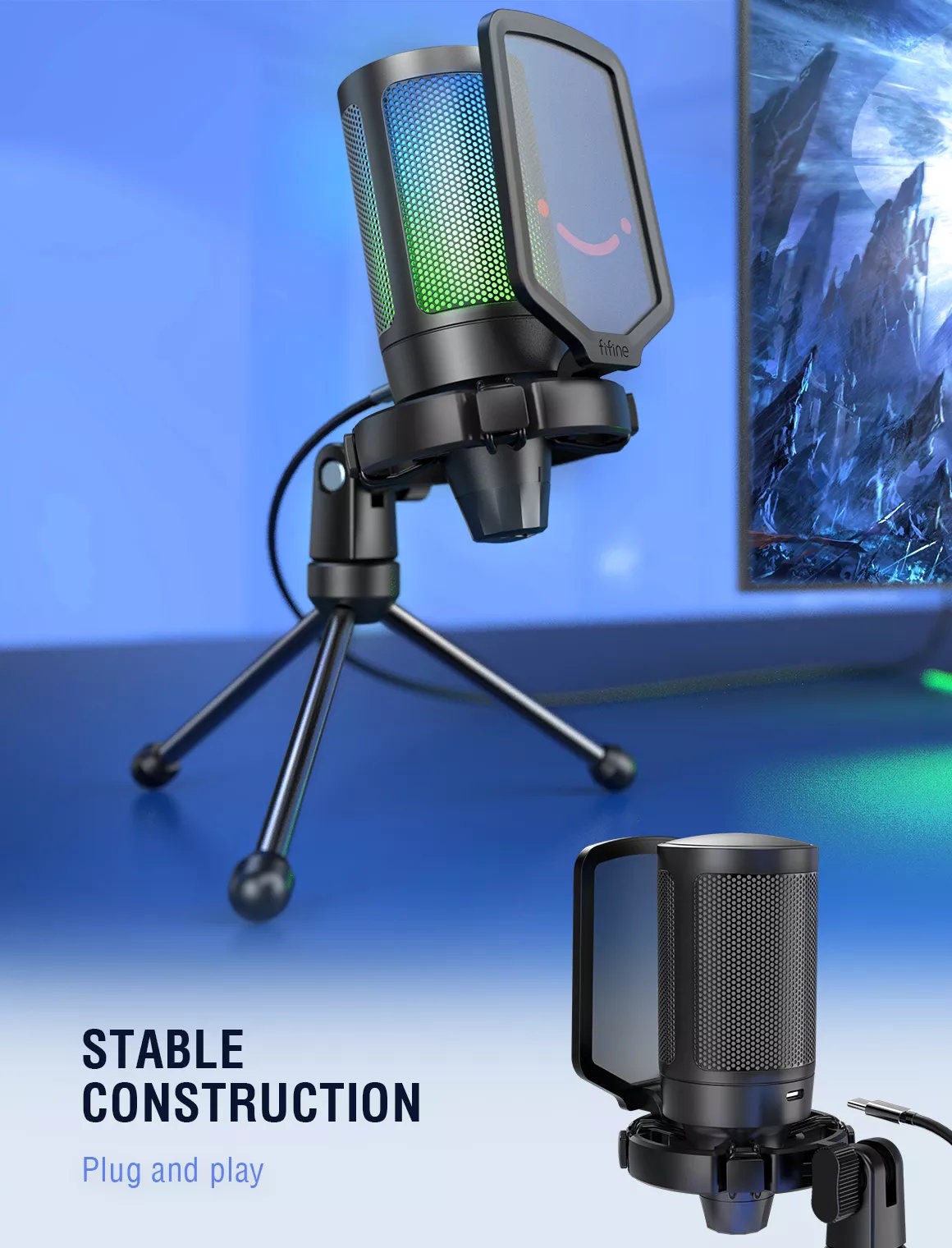 Fifine A6V RGB Gaming Microphone Etsy Canada