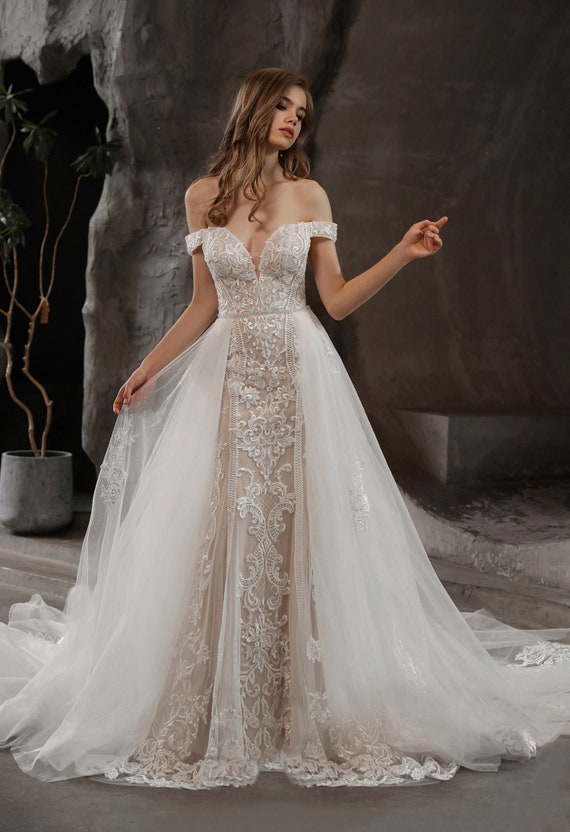 Vintage fairy top wedding dress