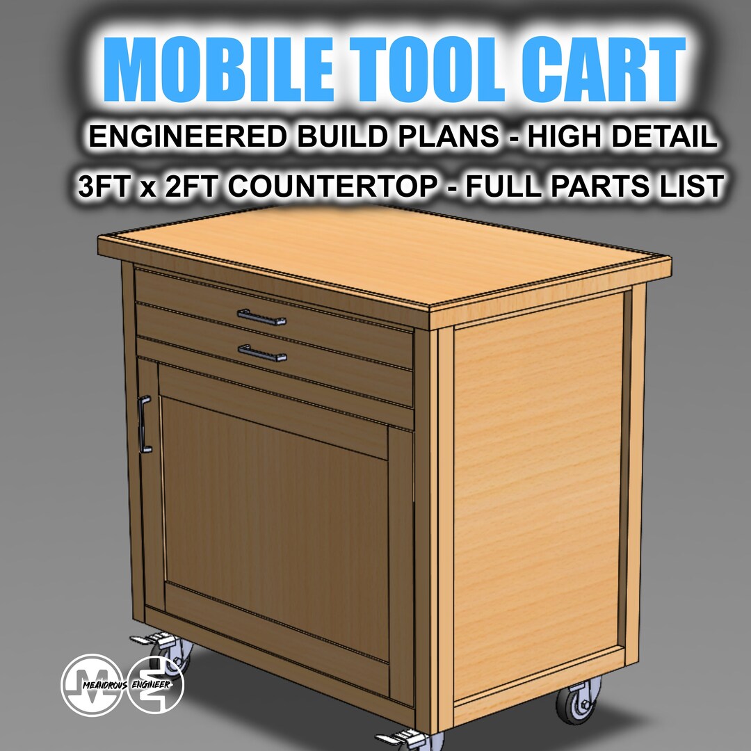 DIY Mobile Tool Cart Build Plans Etsy