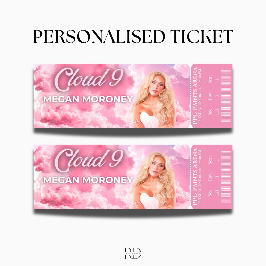 Megan Moroney the Cloud 9 Tour Personalised Digital Ticket - Etsy