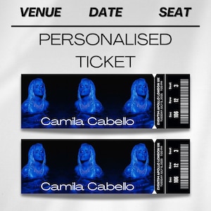 Camila Cabello Konzert Personalisierte DIGITAL Download Souvenir Ticket