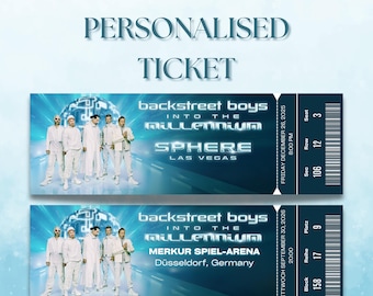 Backstreet Boys Into The Millennium Concert Personalised Digital Ticket
