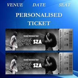 Personalisierte SZA Kendrick Lamar Grand National Concert World Tour Benutzerdefinierte DIGITAL bearbeitbares Ticket Geschenk Download druckbarer Souvenir Sammler