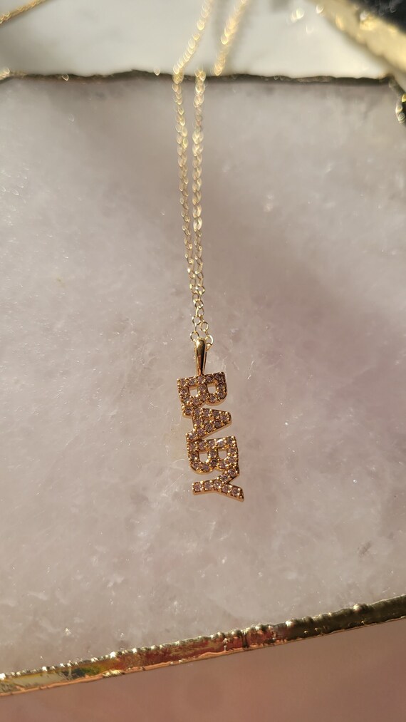 Baby word shop necklace