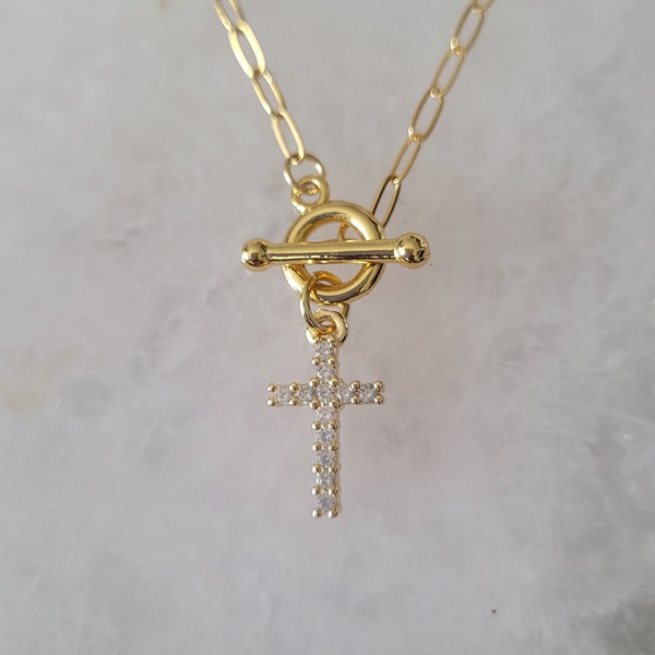 White Gold Paperclip Necklace Etsy