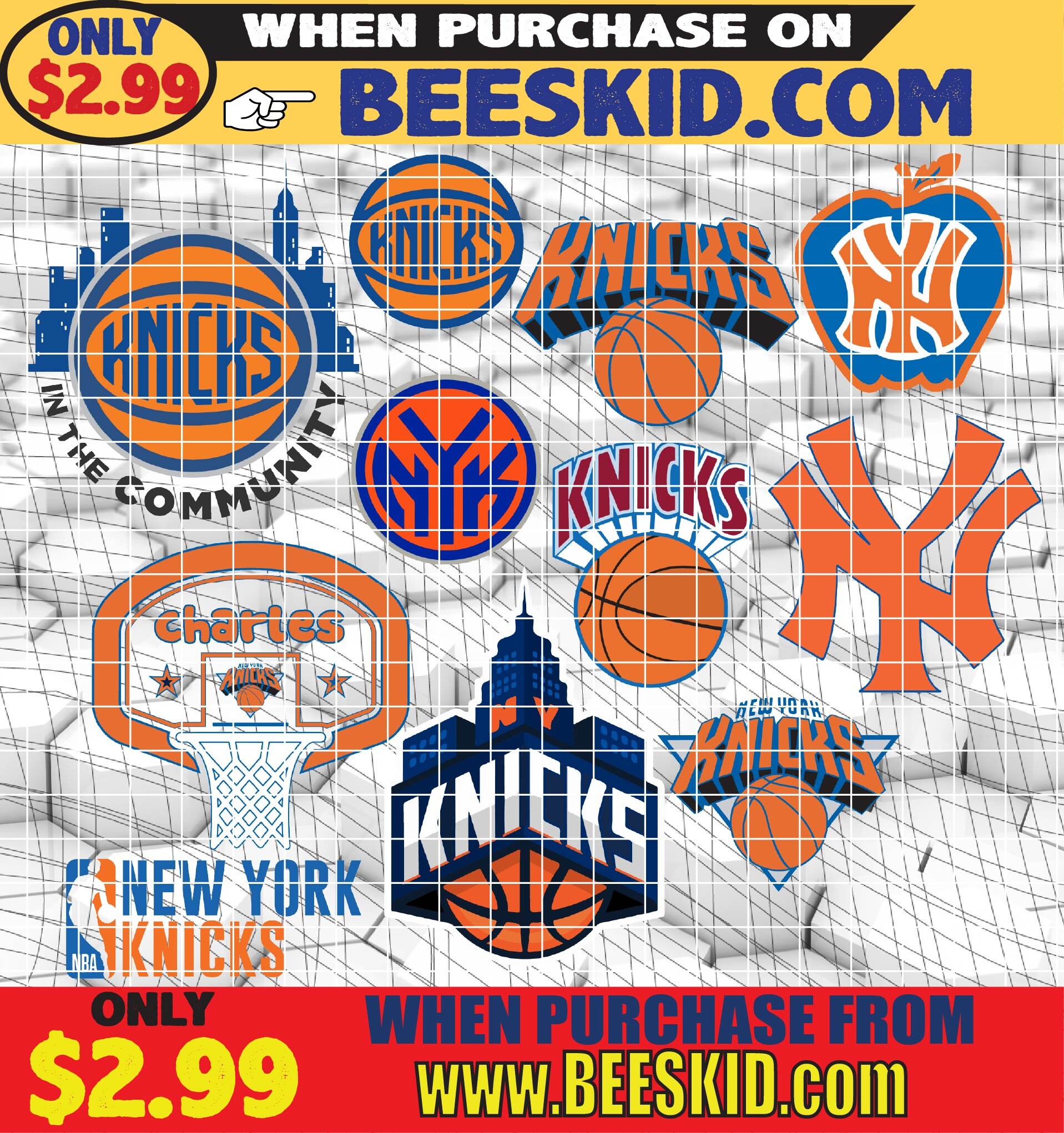 Newyorkknickssvg Bundle Svg File for Cricut Layered Svg Etsy