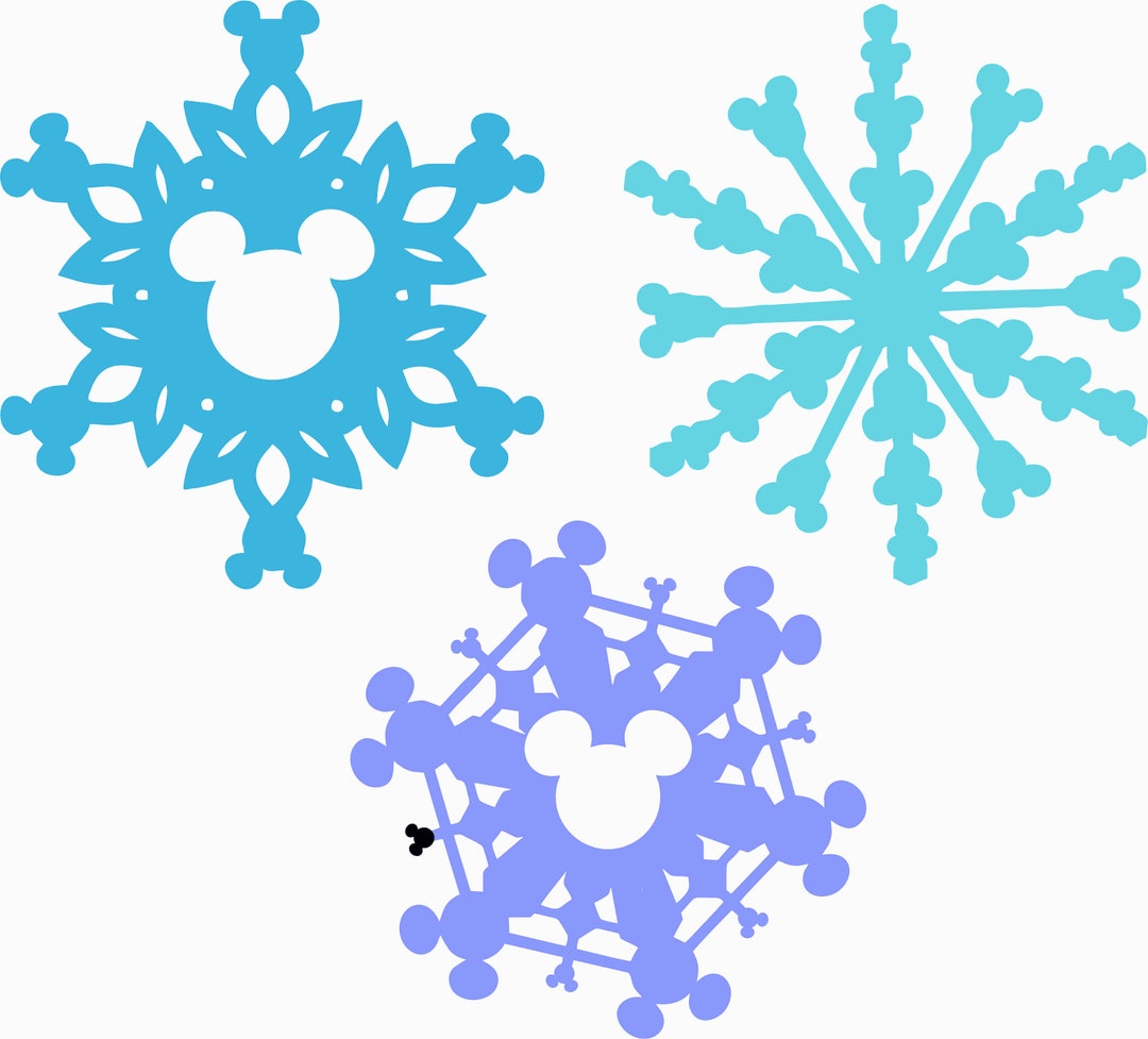 Mickey Snowflake SVG - Etsy
