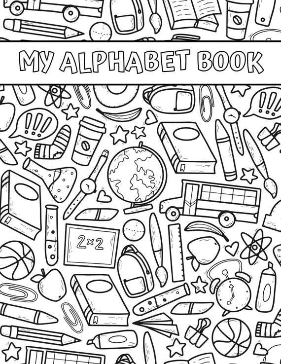 Alphabet Coloring Pages - Etsy