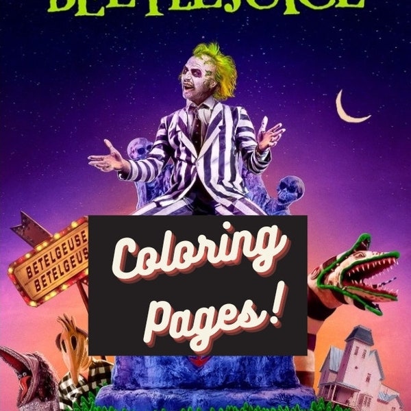 Beetlejuice Coloring Book: 20 Illustrations of Tim Burton's Betelgeuse for Relaxation