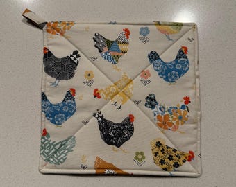 Handmade Cotton Potholder | Heat‑Resistant | Modern Kitchen Decor | Housewarming Gift