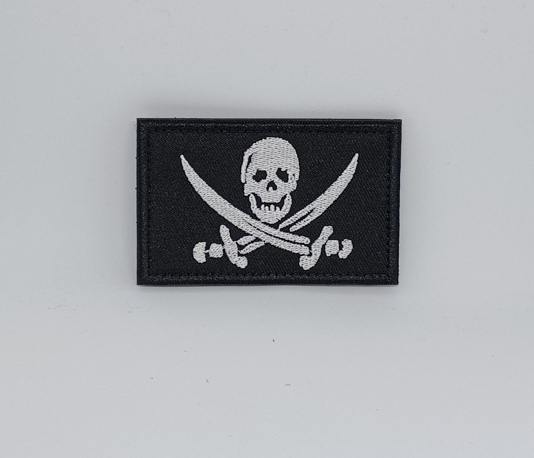 Pirate Skull Bones Embroidered Hook & Loop Tactical Morale - Etsy