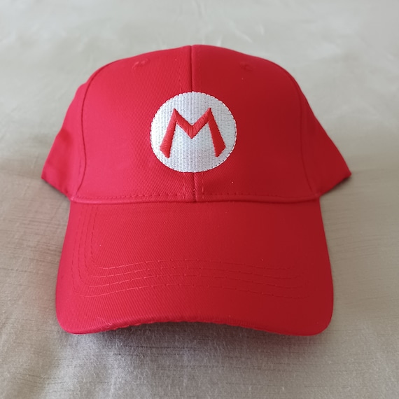 Cappello con berretto regolabile ricamato Mario per costume cosplay retrò Super  Mario Bros Gamer -  Italia