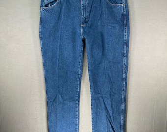 Wrangler Regular Fit Jeans Mens 40x30 Blue Denim Cotton Made in Mexico