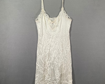 Vintage Vanity Fair Ivory Slip Dress 34 TT Lace Trim USA Lingerie