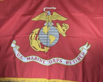 Bandera de la organización USMC de época, 60x40 cm, de emisión estadounidense, NSN 8345-00-249-6242