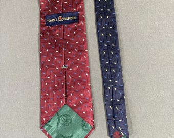 Vintage Tommy Hilfiger Neck Tie 100% Silk made In USA NWT 3.5"