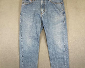 Jeans Levi's 505 Regular Fit para hombre, talla 33x28, lavado claro, azul, estilo vintage 2004.