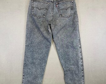 Levis 550 Jeans Mens 32x29 Blue Acid Wash Vintage 90s Relaxed Tapered Leg