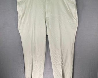 Oak Hill Mens Chino Pants Beige Straight Leg Flat Front Size 48x29
