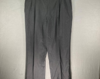 Villa Di Roma Creations Men's Pleated Wool Dress Pants Tailored Italy Charcoal