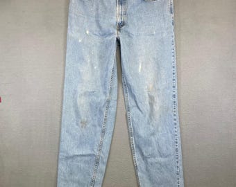 Levi's 560 Men's 35x34 Comfort Fit Jeans Light Wash Blue Distressed Vintage